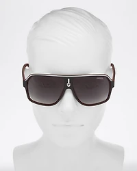 Oversized Flat Top Aviator Sunglasses, 65mm