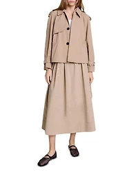 Short Water Repellant Trench Jacket
