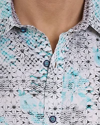 Hendriks Button Front Printed Shirt