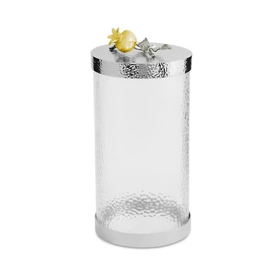 Pomegranate Silver and Gold Large Canister