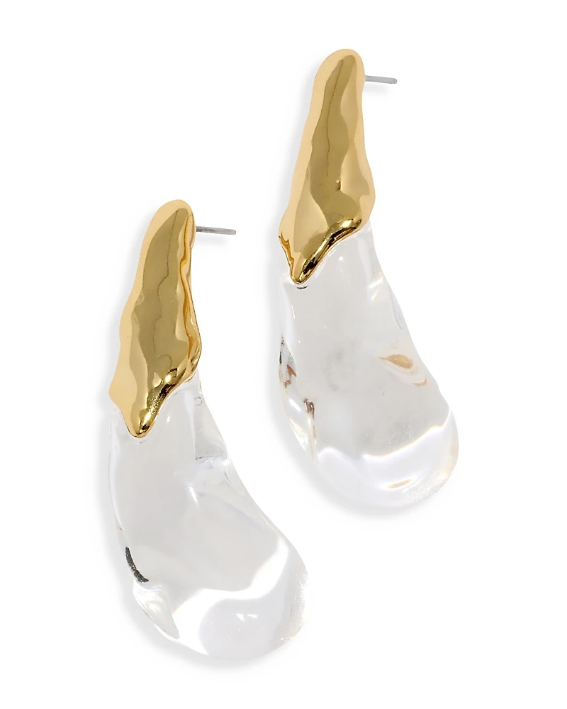 Alexis Bittar Liquid Lucite Arched Drop Earrings