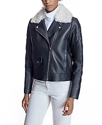 Maximilian Leather Jacket with Shearling Collar