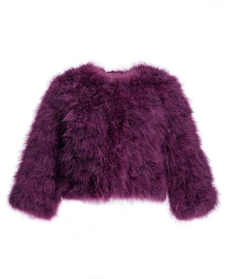 Collarless Feather Bolero