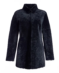 Reversible to Leather Shearling Jacket with Zipper