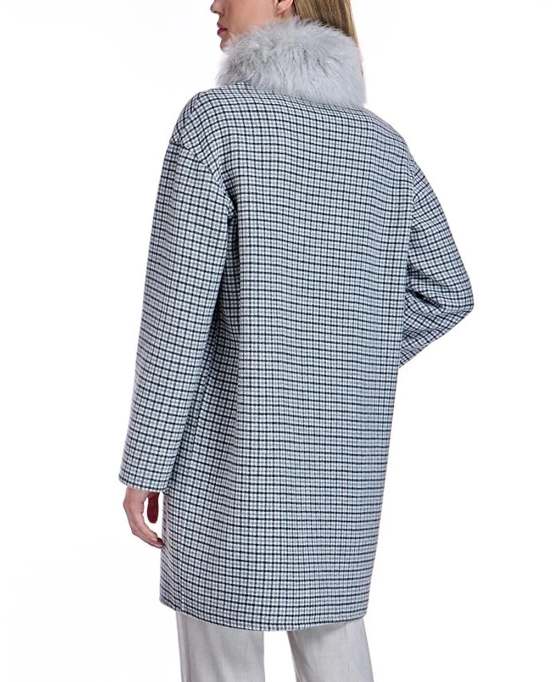 Reversible Check Woolblend Coat