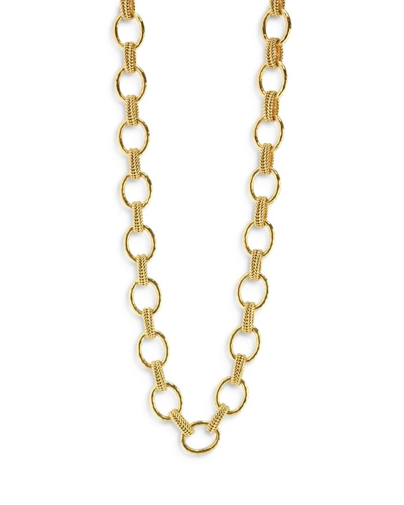 Cleopatra Regal Link Chain Necklace, 32"