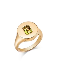 Bloomingdale's Fine Collection 14K Yellow Gold Peridot Pinky Ring