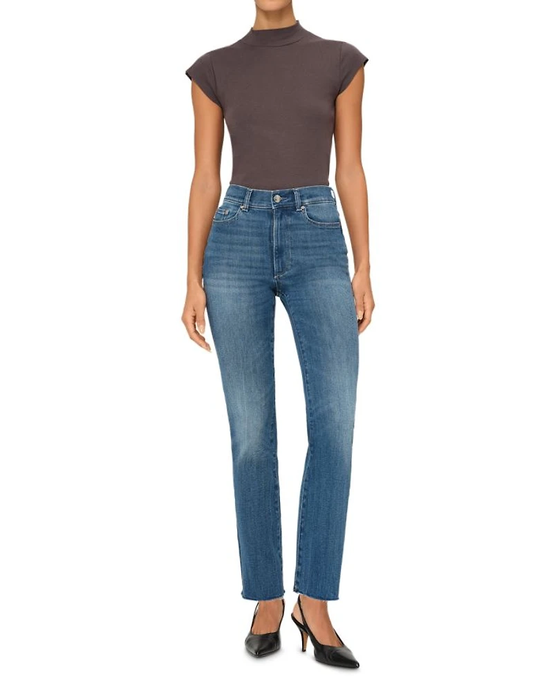 Halle Instasculpt High Rise Straight Leg Jeans Palm Springs