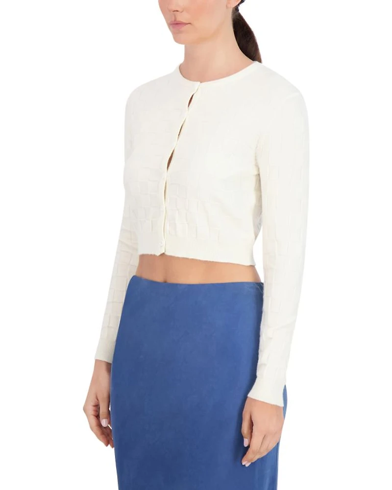 Basketweave Knit Cardigan