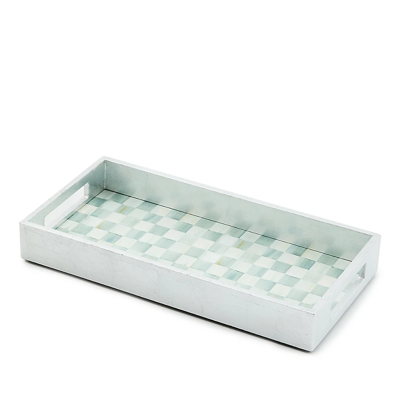 Mackenzie-Childs Sterling Check Lacquer Vanity Tray