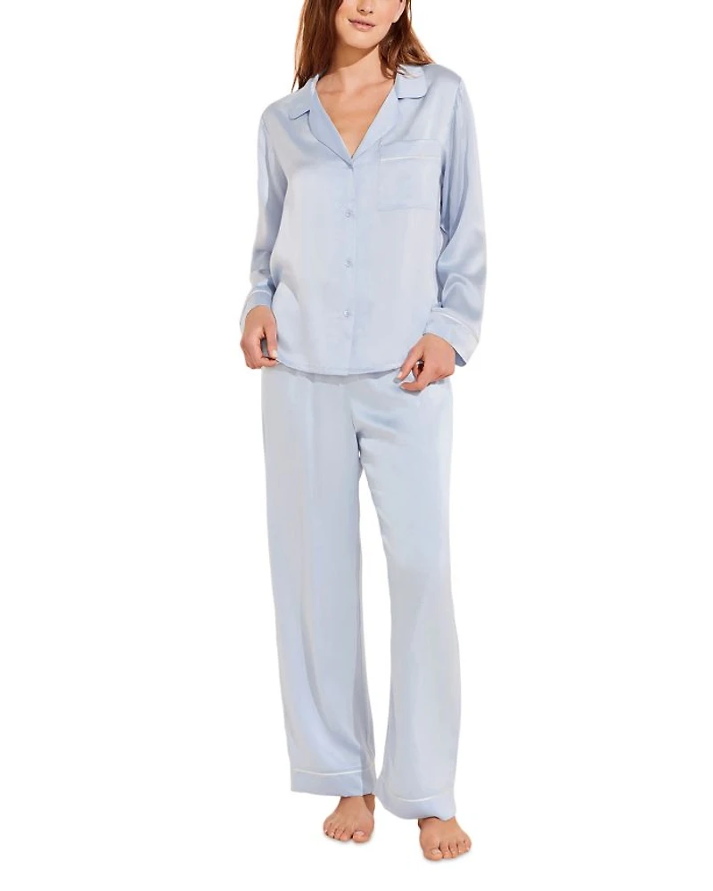 Inez Washable Silk Long Pajama Set