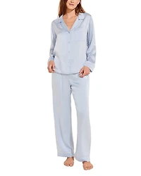Inez Washable Silk Long Pajama Set
