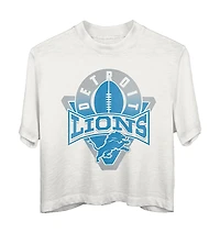 Junk Food Clothing Women's Nfl Detroit Lions Mock Neck Crop Tee