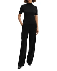 Leenda Short Sleeve Mock Neck Sweater