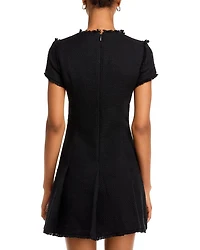 Nova Fringe Trim Bouclé Mini Dress