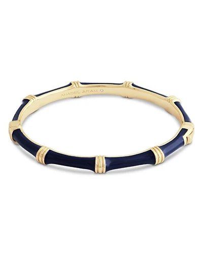 Enamel Bamboo Shaped Hinge Bangle Bracelet