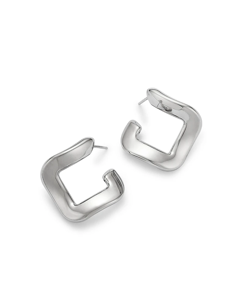 Bloomingdale's Fine Collection Twisted Square Hoop Earrings