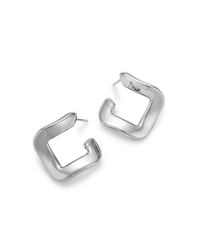 Bloomingdale's Fine Collection Twisted Square Hoop Earrings