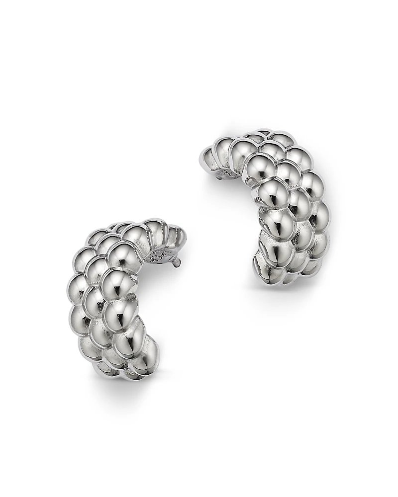 Bloomingdale's Fine Collection Multi Bead Half Hoop Earrings