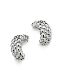 Bloomingdale's Fine Collection Multi Bead Half Hoop Earrings