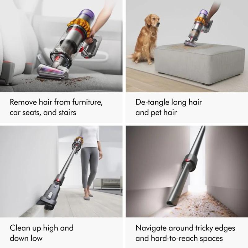 V15s Detect Submarine™ Wet & Dry Vacuum Cleaner | Yellow/Nickel