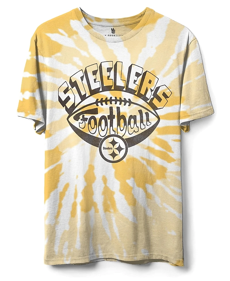 Junk Food Clothing Unisex Nfl Pittsburgh Steelers Football Tie Dye Tee
