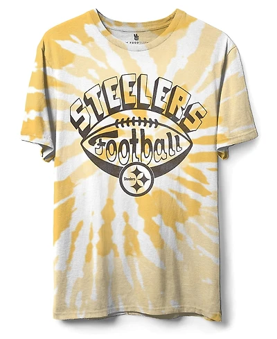 Junk Food Clothing Unisex Nfl Pittsburgh Steelers Football Tie Dye Tee