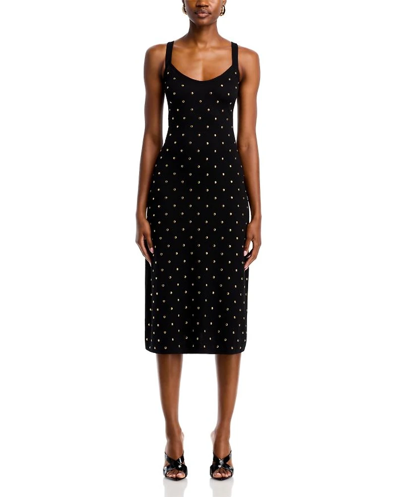 Gold Studded Midi Tank Dress