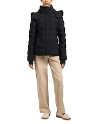 Betta Shearling Trim Down Puffer Jacket