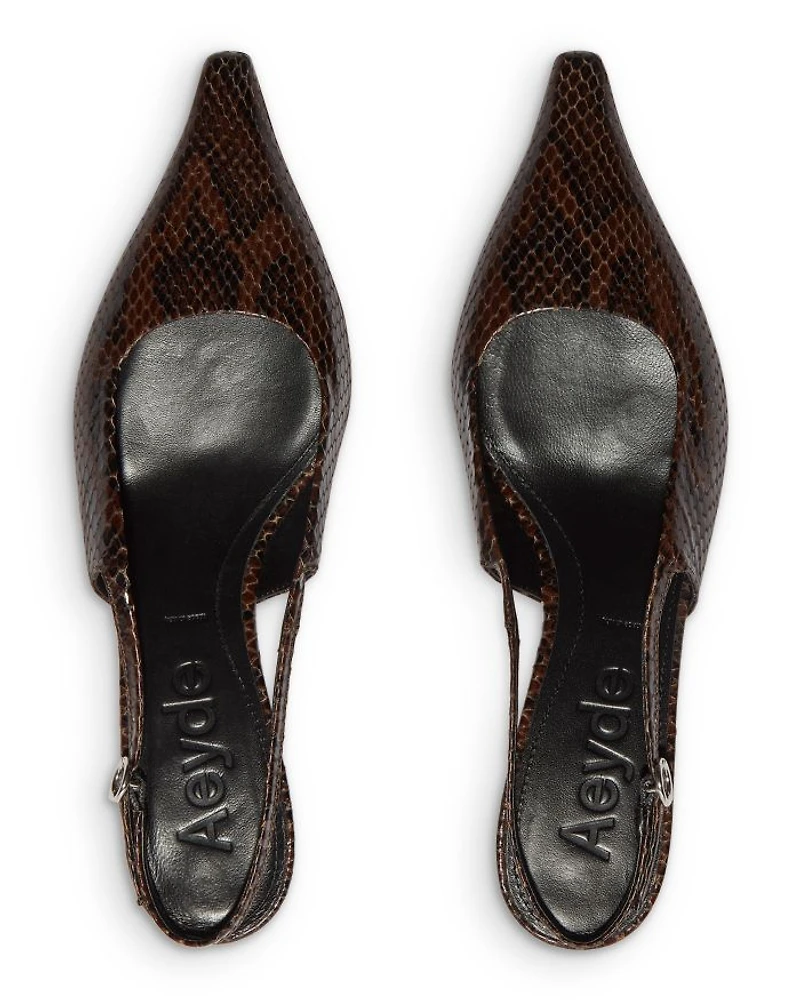 Women's Catrina Pointed Toe Kitten Heel Slingback Pumps