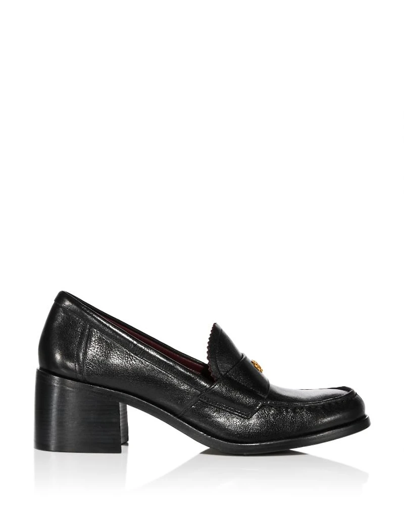 Women's Classic High Heel Loafer Pumps