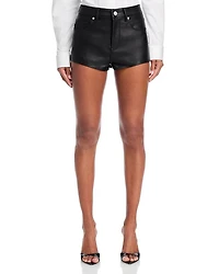 Faux Leather High Rise Shorts