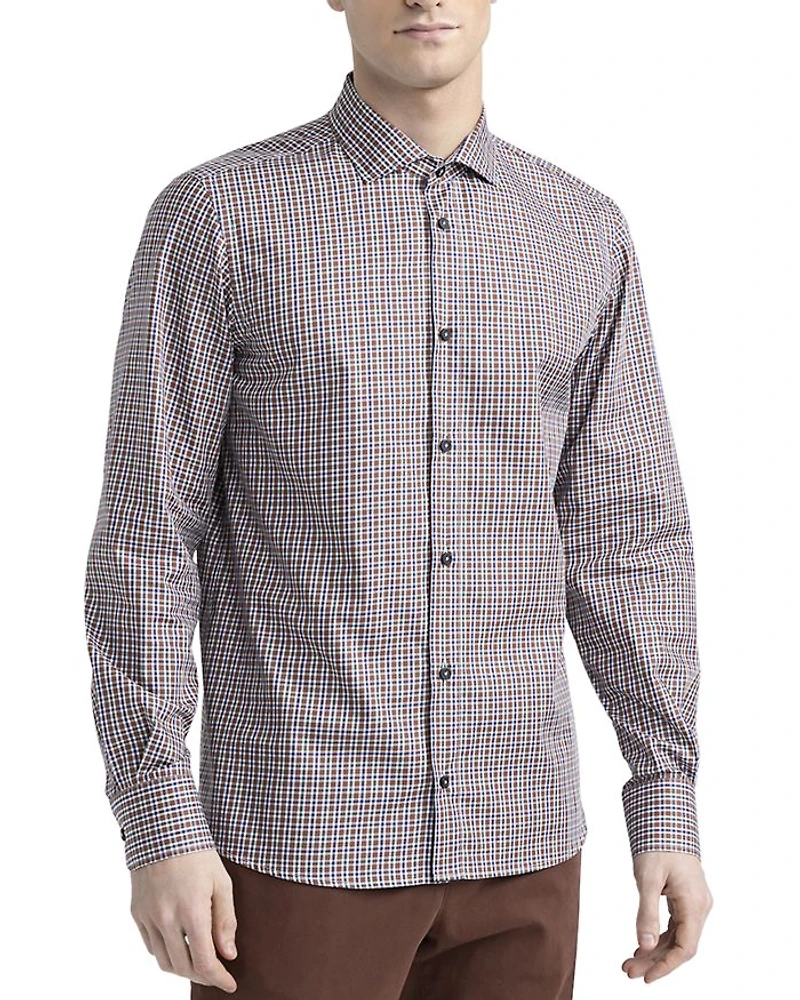 Printed Twill Button Front Shirt