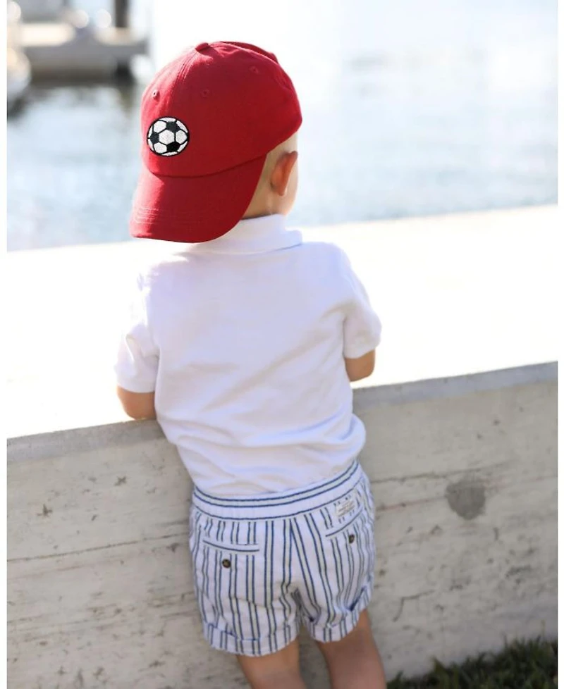 Boys' Soccer Baseball Hat in Red- Little Kid, Big Kid