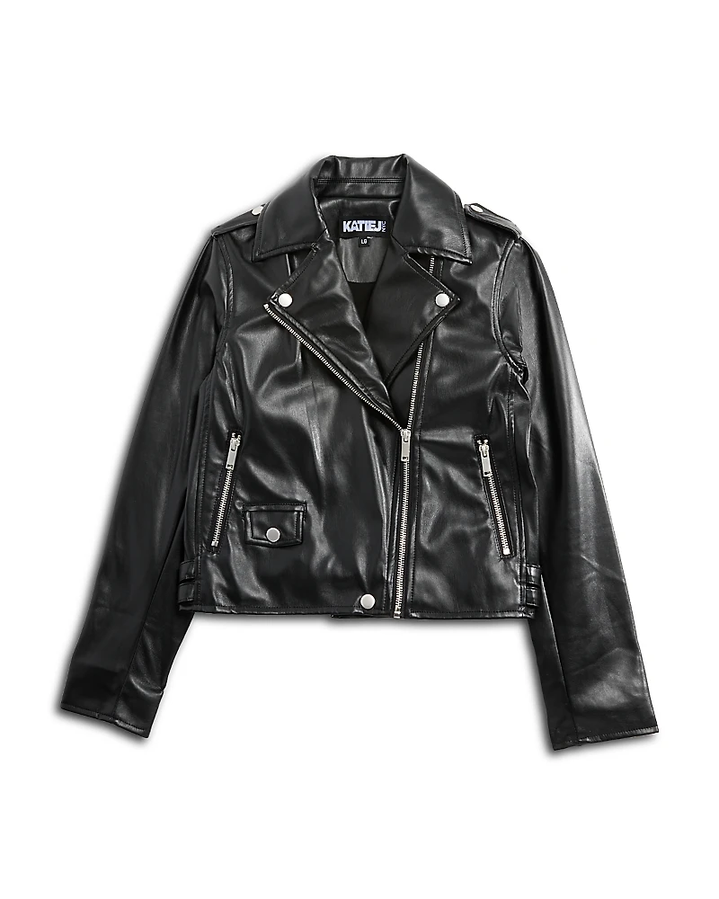 KatieJnyc Girls' Jagger Moto Jacket - Big Kid