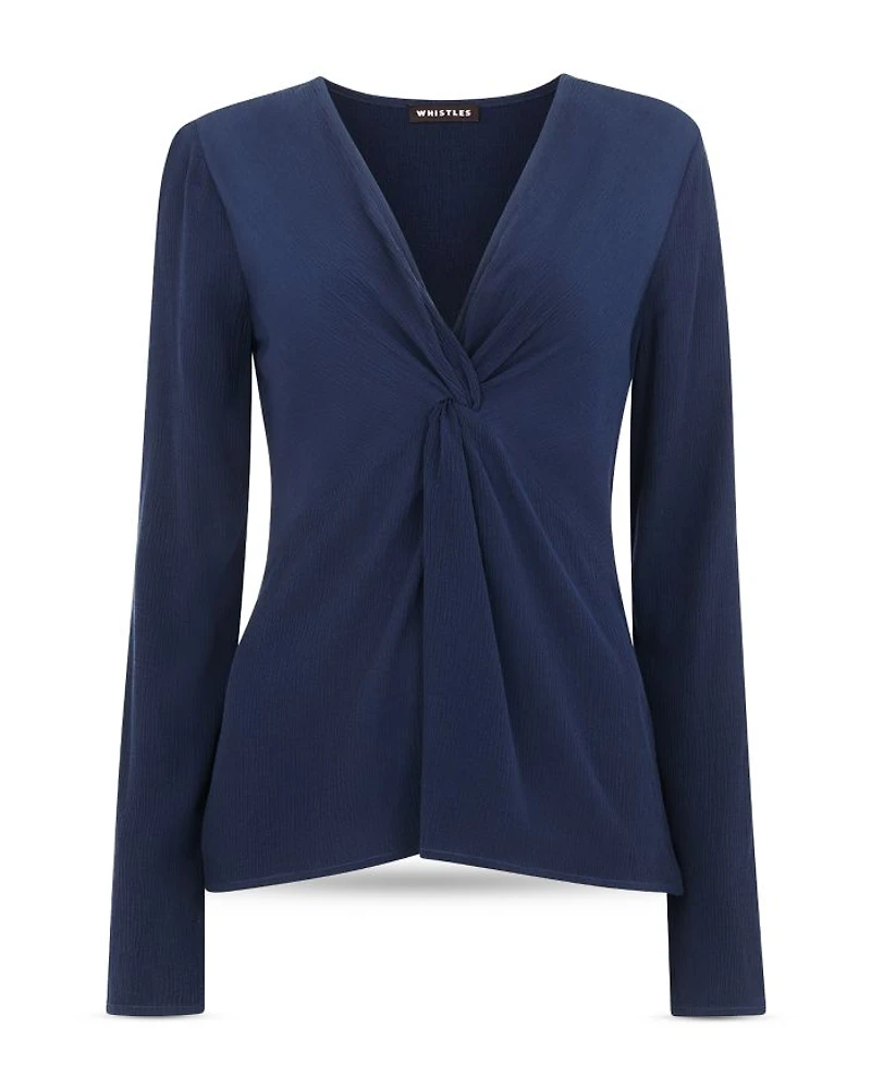 Twist Front Crinkle Top