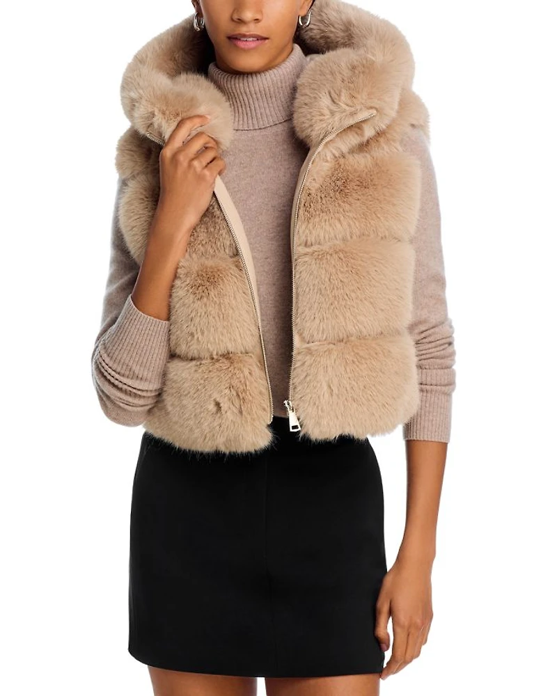 The Landau Faux Fur Vest