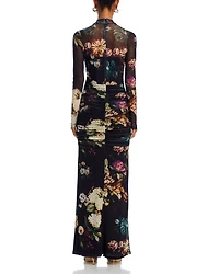 Lexington Floral High Neck Gown