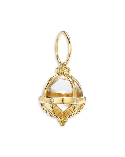 Temple St. Clair 18K Yellow Gold Fj Crystal & Diamond Amulet Pendant