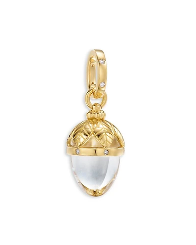 18K Yellow Gold Crystal & Diamond Arcadia Amulet Pendant
