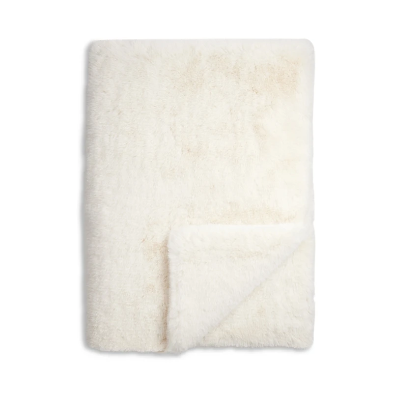 Aqua Big Rabbit Double Sided Faux Fur Throw Blanket