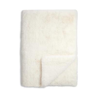 Aqua Big Rabbit Double Sided Faux Fur Throw Blanket