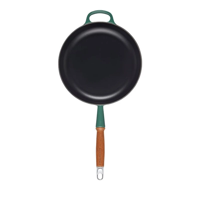 Enameled Cast Iron Alpine Wood Handle Fry Pan, 2.25 Qt
