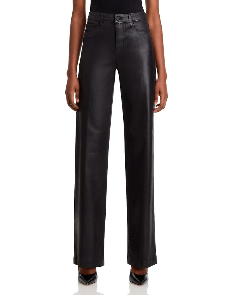 Clayton High Rise Wide Leg Jeans Noir Coated