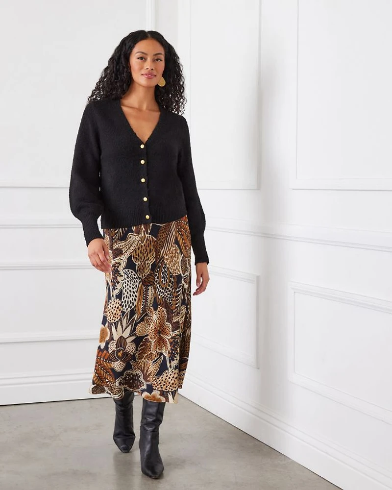 Printed Midi Skirt