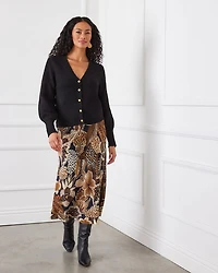 Printed Midi Skirt