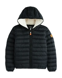 Save the Duck Girls' Leci Hooded Puffer Jacket - Little Kid, Big Kid