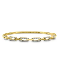 Pavé Link Bangle Bracelet in 14K Gold Plated