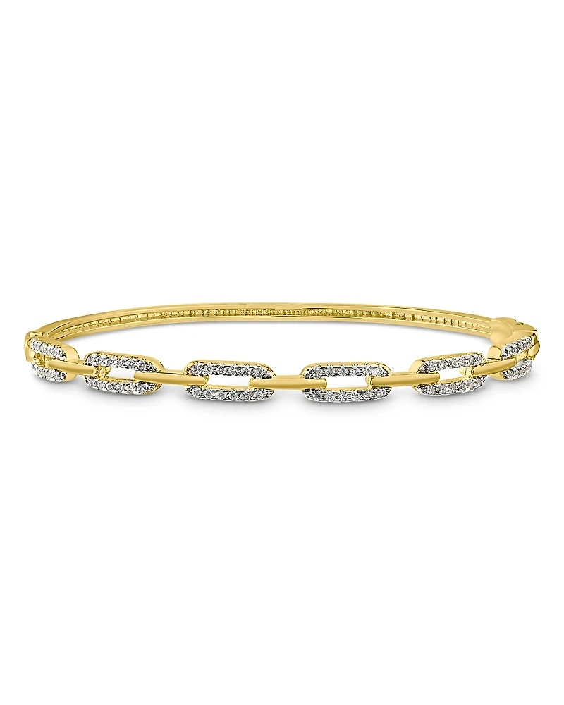 Kenneth Jay Lane Pave Link Bangle Bracelet