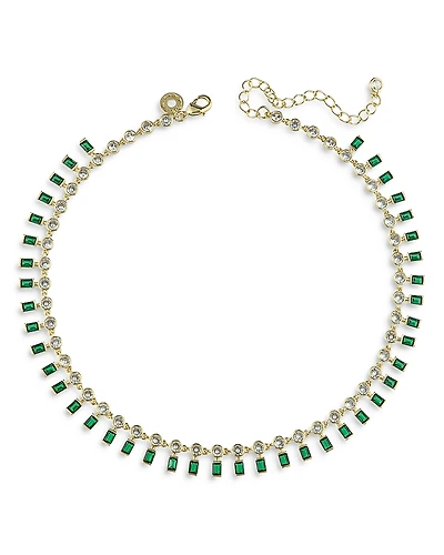 Kenneth Jay Lane Round & Emerald Cut Cubic Zirconia Choker Necklace
